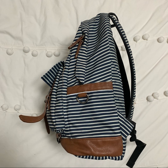 Benrus Navy Striped Full Size Backpack - Picture 3 of 4